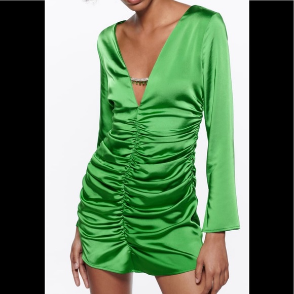 Zara jewel trim draped dress - Picture 5 of 7